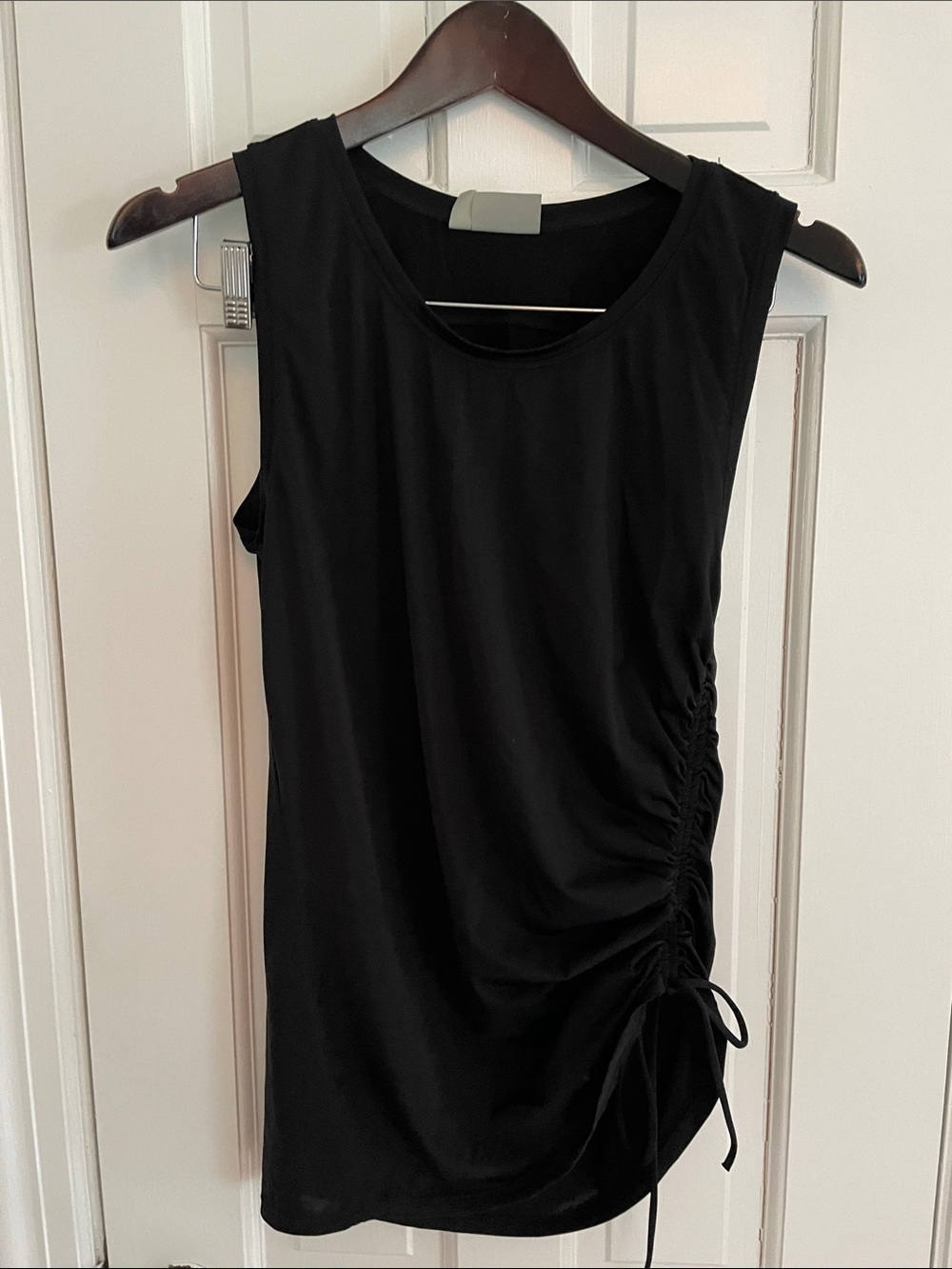 Athletics Women’s Black Ruched Side Tank Top with swim skirt bottoms